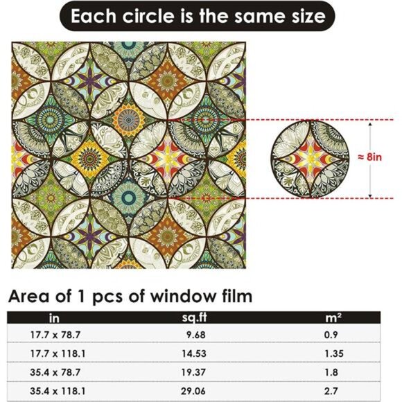 Static Cling Decorative Window Film with Installation Tools Non Adhesive - Picture 9 of 16